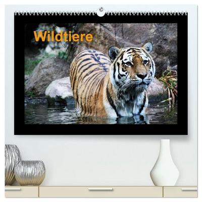 Wildtiere (hochwertiger Premium Wandkalender 2026 DIN A2 quer), Kunstdruck in Hochglanz