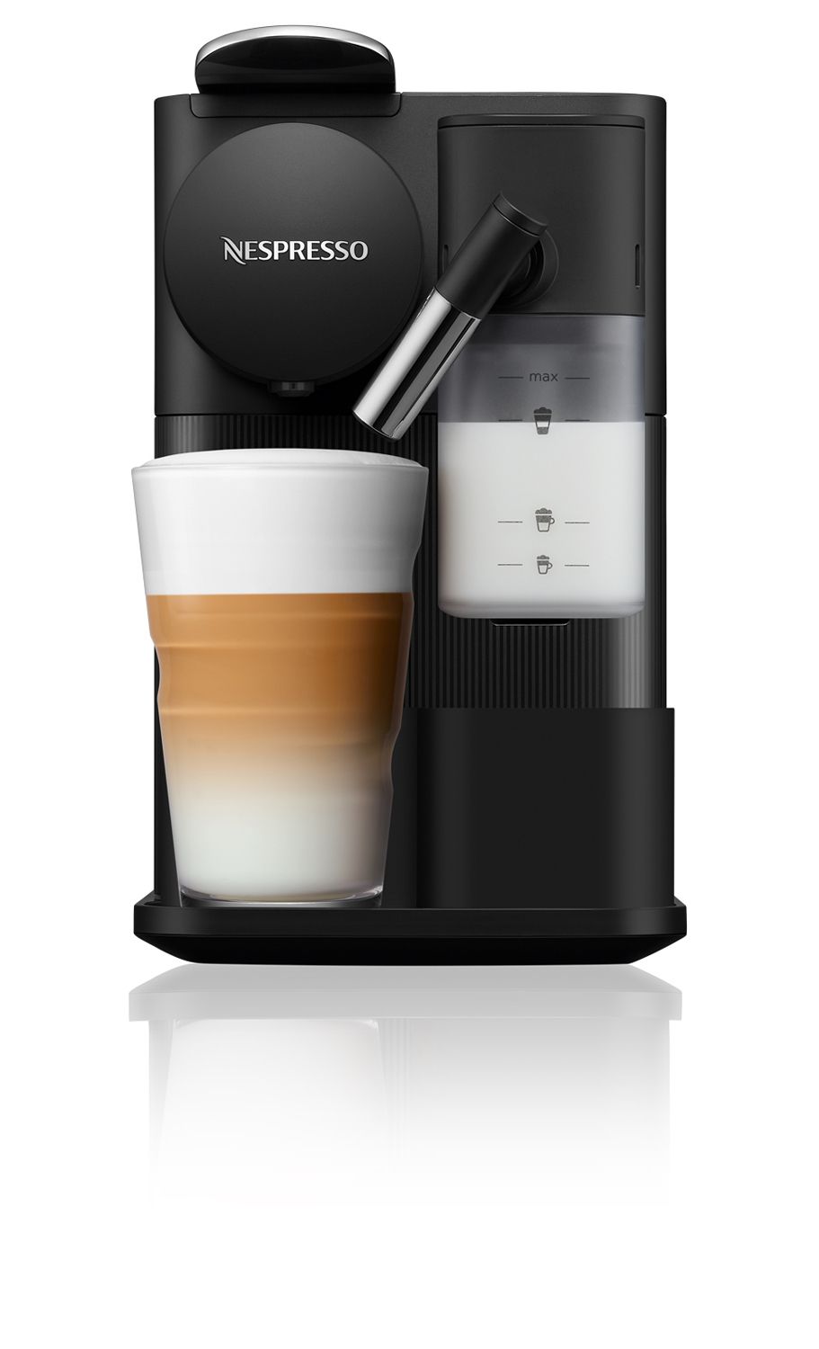 DeLonghi EN510.B Lattissima One Nespresso Kapselmaschine 19 bar 1,0 l (Schwarz, Edelstahl) 0132193449