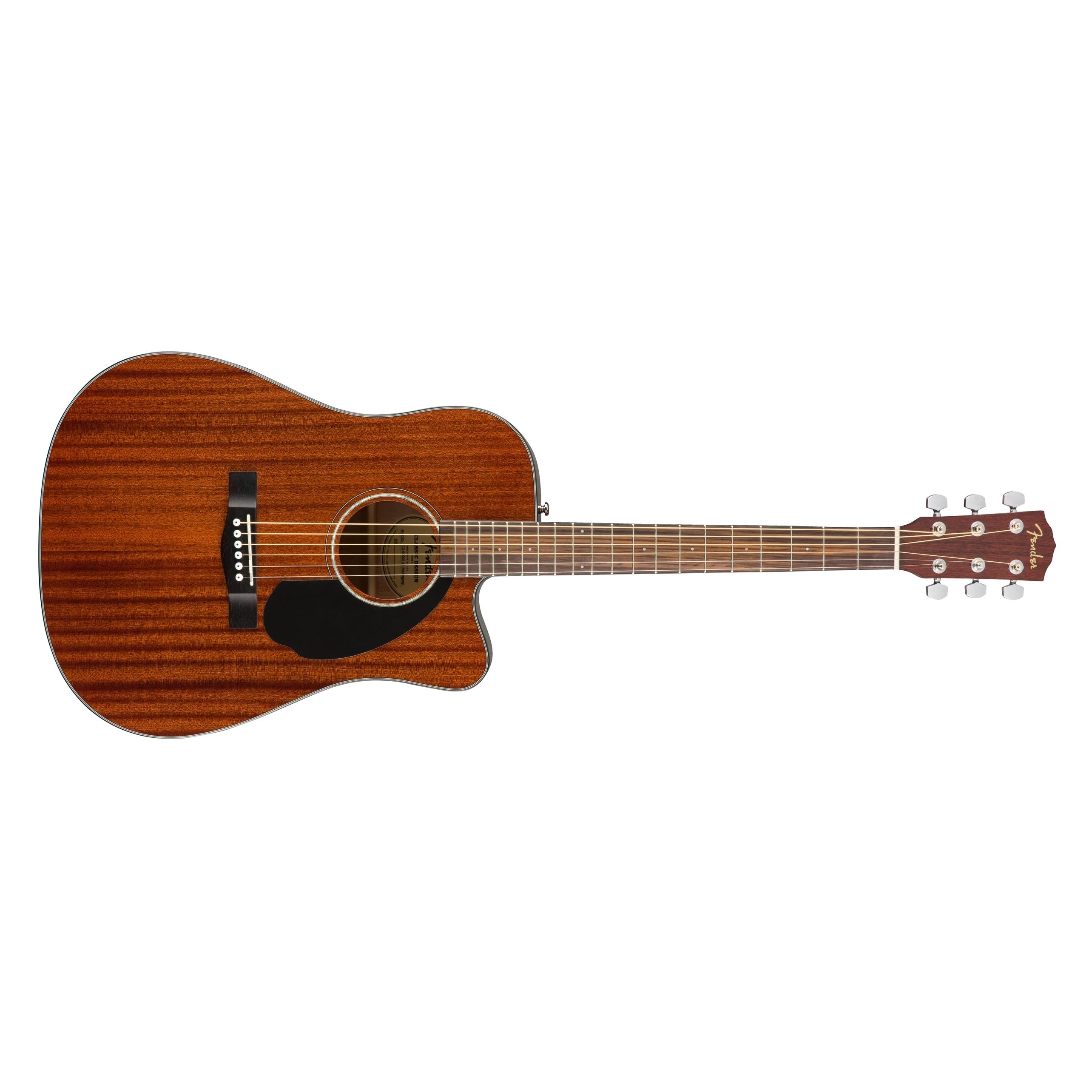 Fender Classic Design CD-60SCE All Mahogany elektrisch-akoestische westerngitaar (Westerngitarre, Griffbrett: Walnuss, Hals: Mahagoni, Korpus: Mahagoni) (0970113022)