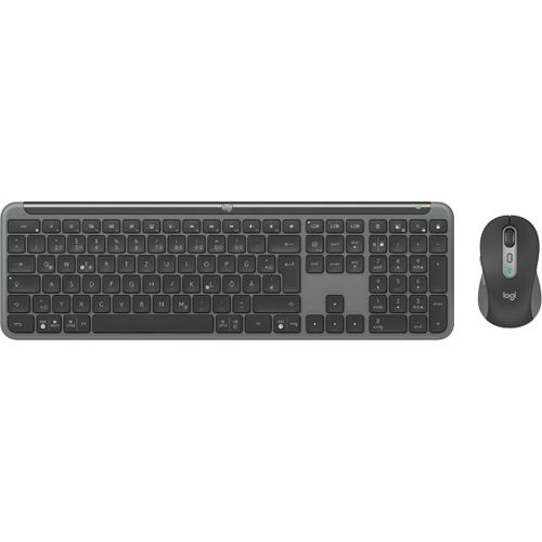 Logitech MK950 Signature Slim Combo for Business Deutsch USB und Bluetooth Graphite