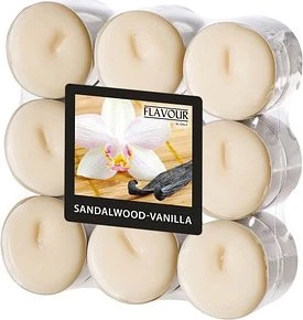 FLAVOUR by GALA 18 Teelichter elfenbein Sandelwood-Vanilla