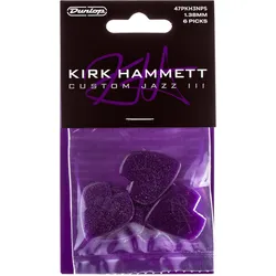 Dunlop Kirk Hammett Jazz III Purple Sparkle Player's Pack 6 Stück - Plektrum