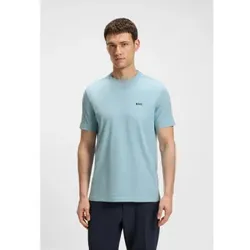 BOSS für Herren. 50506373 Kontrastreiches blaues T-Shirt (S), Lässig, Baumwolle, Kurzarm