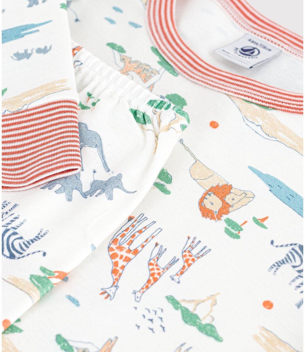PETIT BATEAU Pyjama en coton ,imprimé savane
