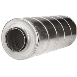 Lindab, Zubehör Belüftungstechnik, Schalldämpfer SLU Ø125 x 300 mm 50 mm Isolierung