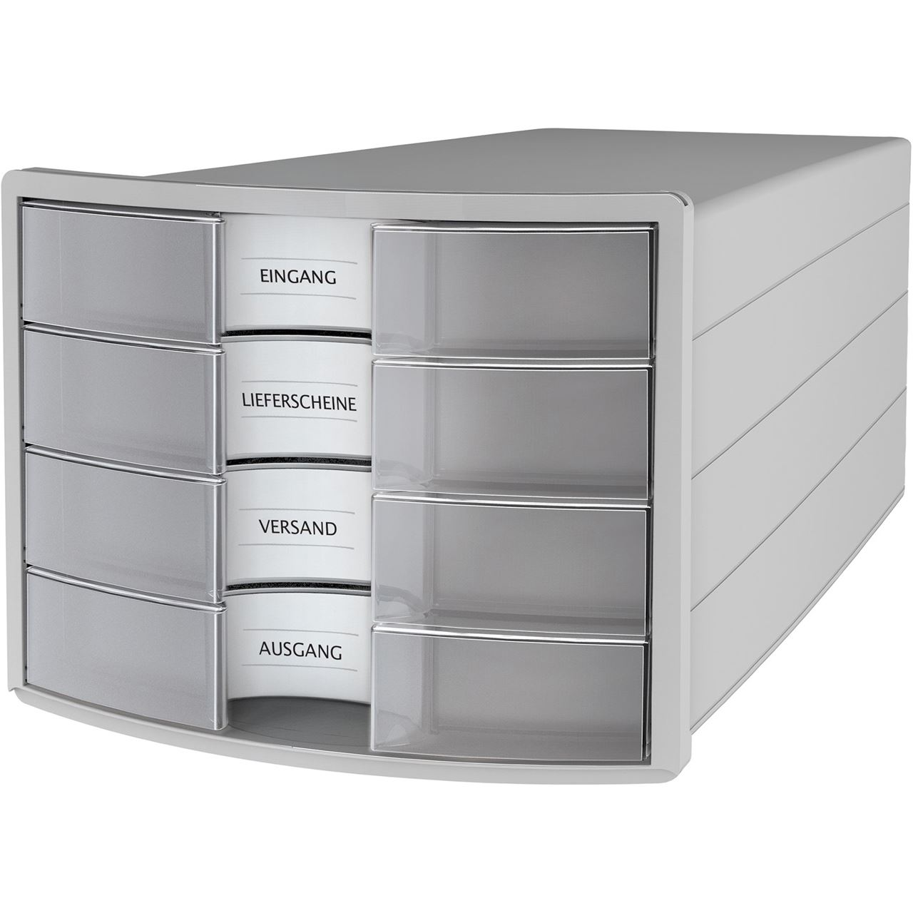 HAN Schubladenbox Impuls transparent 1012-63, DIN C4 mit 4 Schubladen
