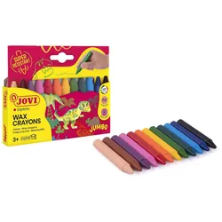 JOVI Wachsmalstifte Wax Crayons Jumbo, 12 Stifte