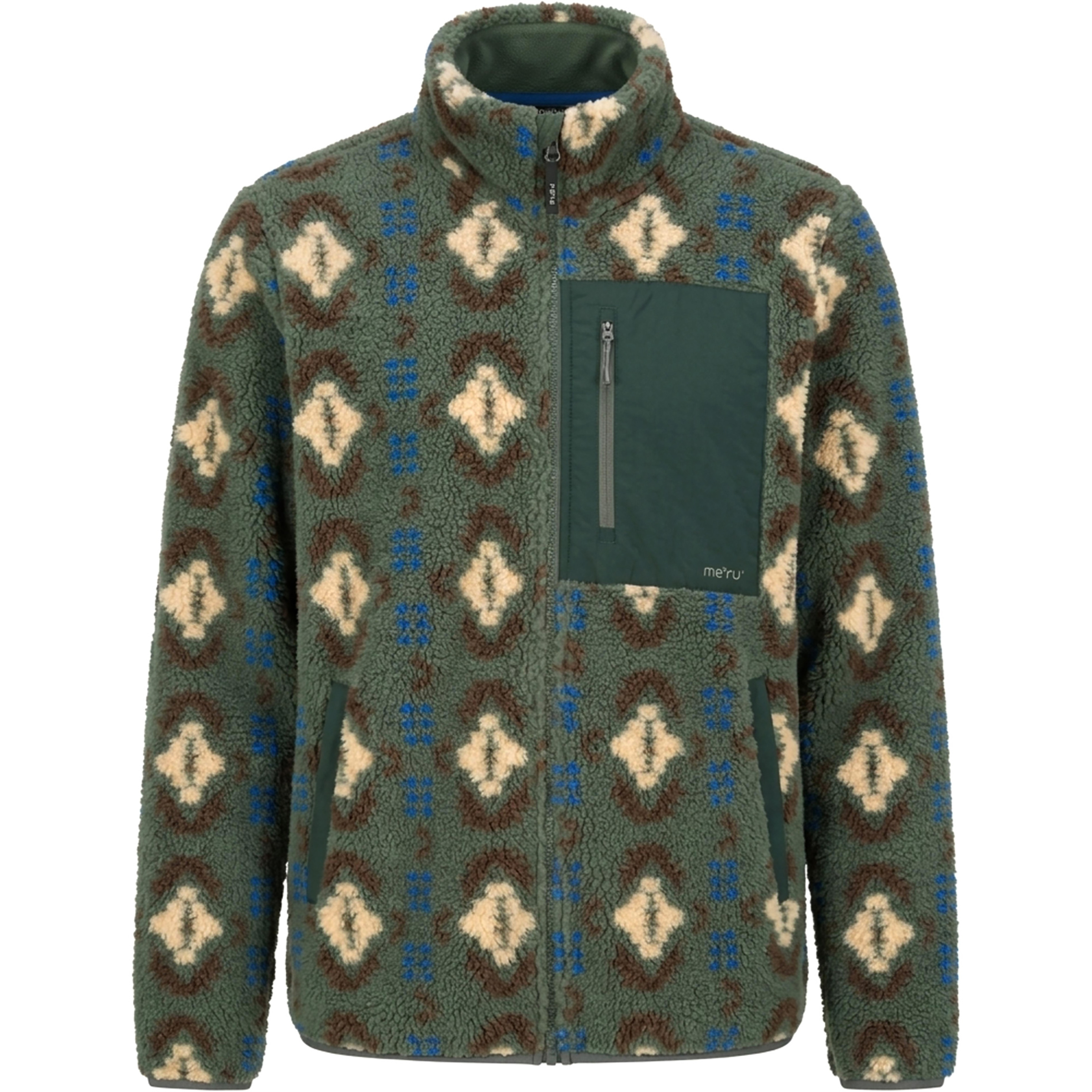 Bergzeit Basics Meru Rennes Herren Fleecejacke gruen Größe M Lifestyle Schnell trocknend
