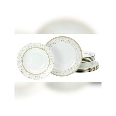 CreaTable Emilia Creme weiss Tafelservice 12-tlg Porzellan