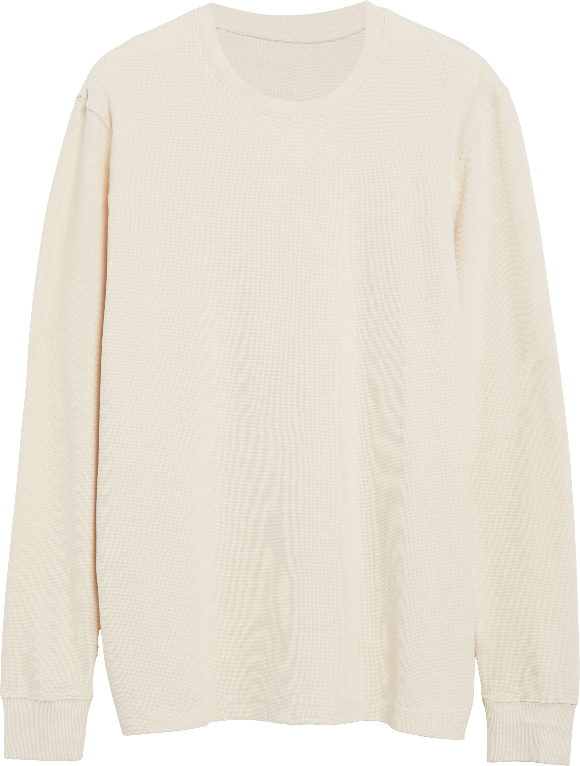 Langarmshirt S.OLIVER, Herren, Gr. S, beige (nature), Obermaterial: 100% Baumwolle, unifarben, Rundhals, Bündchen, Shirts Langarmshirt, mit Rundhalsausschnitt nature S