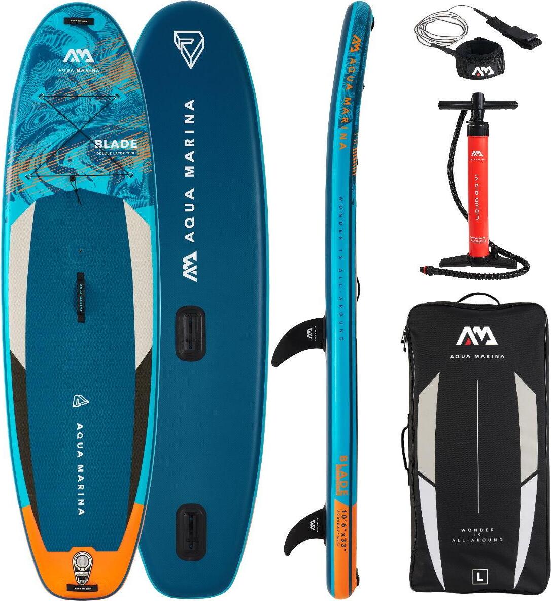 AQUA MARINA BLADE 10'6 Windsurf Board SET Stand Up Paddle Surf iSUP 320cm