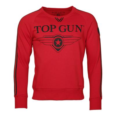Sweater TOP GUN "Streak TG20191013", Herren, Gr. 56XXL, rot, Obermaterial: 100% Baumwolle, Sweatshirts Sweater