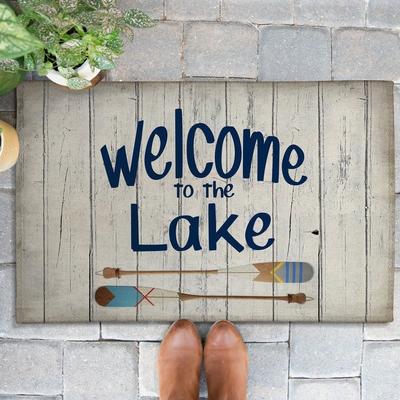 Laural Home Lakeside Living Welcome Outdoor Door Mat