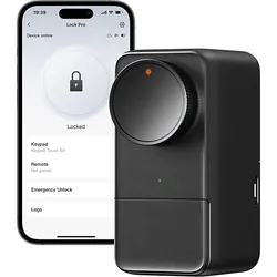 SWITCHBOT Smart Lock Pro Smartes elektronisches Türschloss, Schwarz