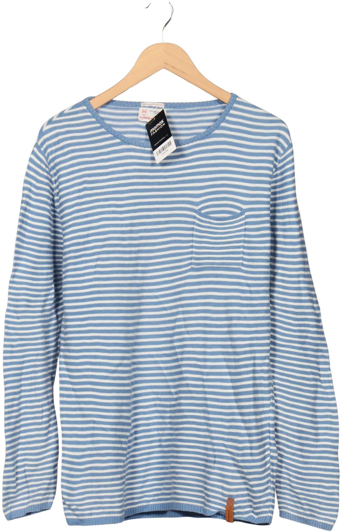 Knowledge Cotton Apparel Herren Pullover, Hellblau, Gr. L, Baumwolle - Second Hand