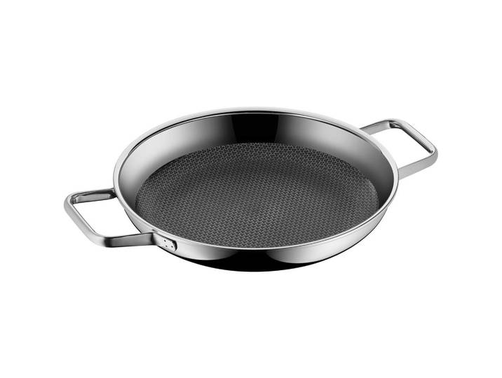 WMF Servierpfanne Profi Resist, Schwarz, Silberfarben, Metall, rund, backofengeeignet, kratzfest, antihaftbeschichtet, ergonomischer Griff, Kochgeschirr, Pfannen, Bratpfannen