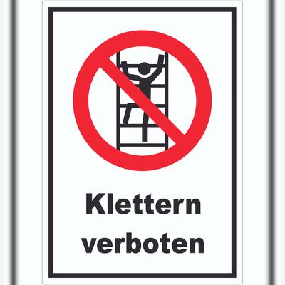 HB-Druck Aufkleber Klettern verboten A1 (594x841mm)