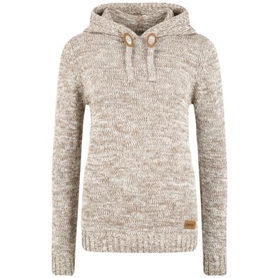 Strickfleece-Pullover OXMO "Strickpullover OXPhilia", Damen, Gr. L, beige (dune), Obermaterial: 100% Baumwolle CO., Pullover