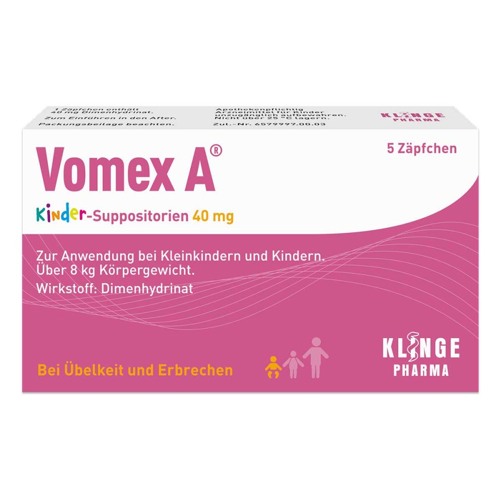 Klinge Pharma GmbH Vomex A Kinder Zäpfchen 40mg 11091632