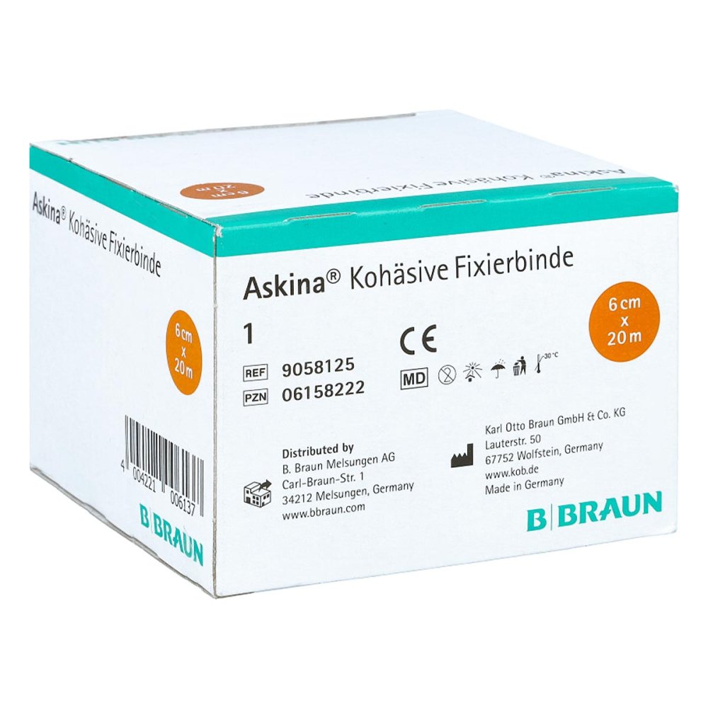 B. Braun Melsungen AG Askina Fixierbinde 20mx6cm kohäsiv 06158222
