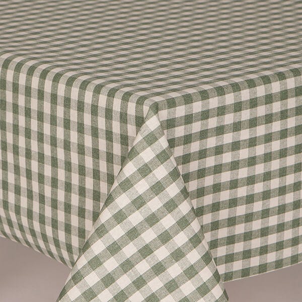 Doreen Preston & Son Mirha Yarn Dyed Green Check Acrylic Tablecloth