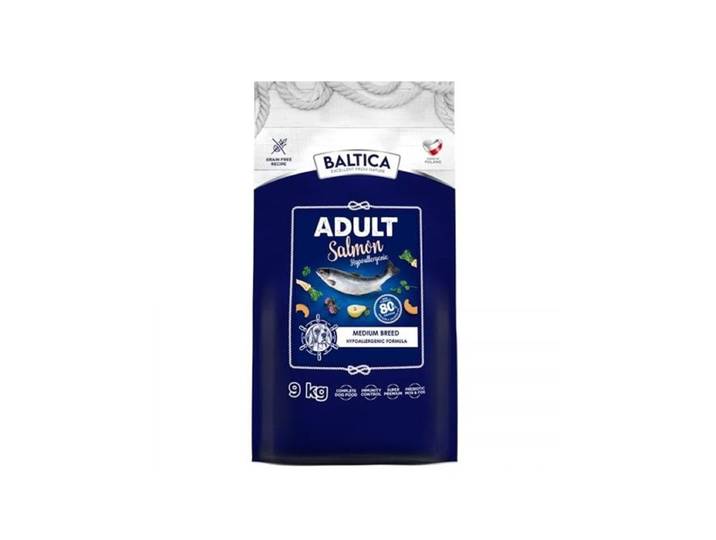 BALTICA Excellent Hypoallergenic Adult mittelgroße Rassen Lachs - Trockenfutter für Hunde - 9kg