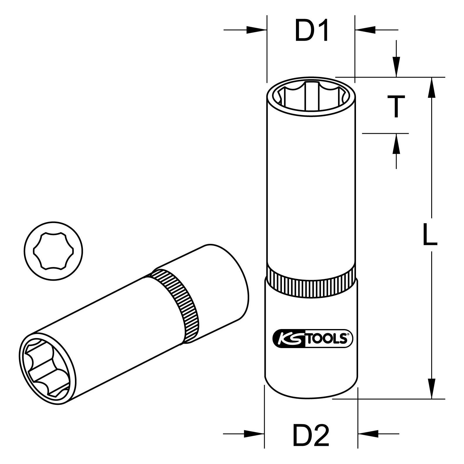 KS Tools 918.1528 (3/8") (918.1528)