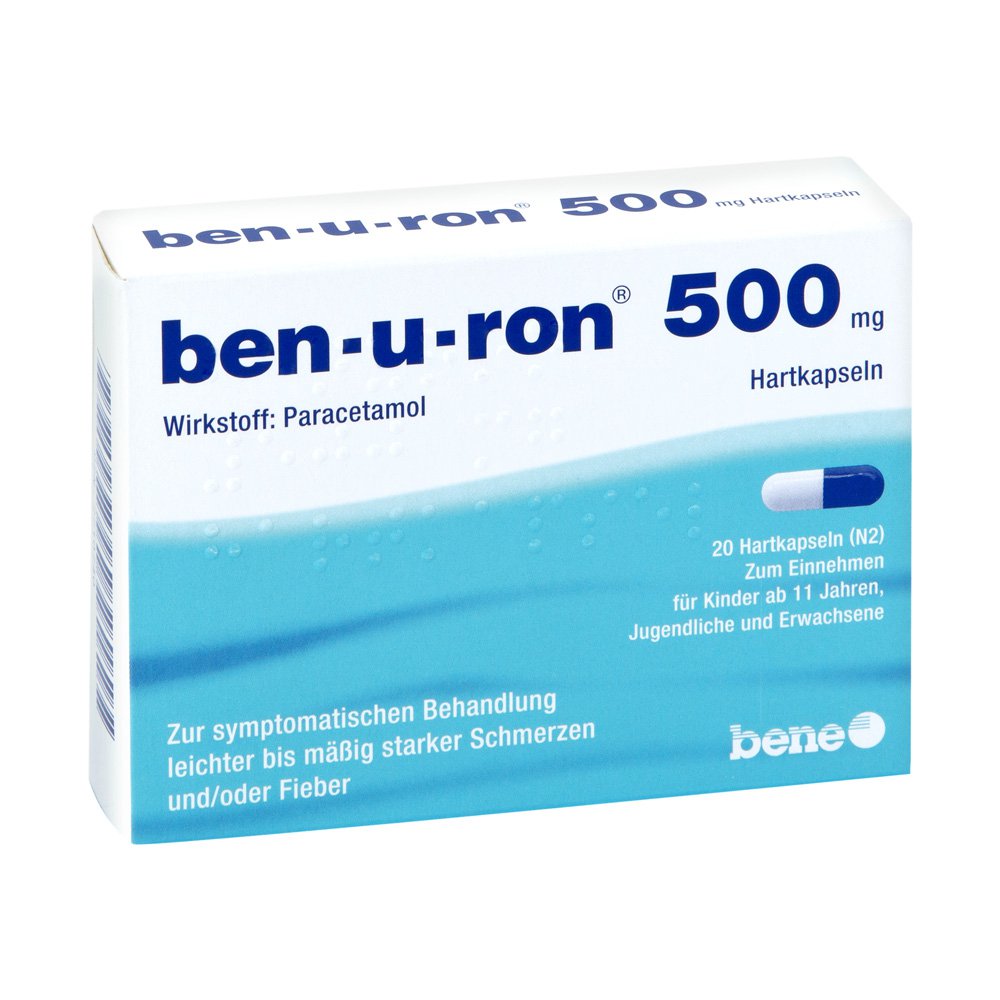bene Arzneimittel GmbH Ben-u-ron 500mg Hartkapseln 02710740