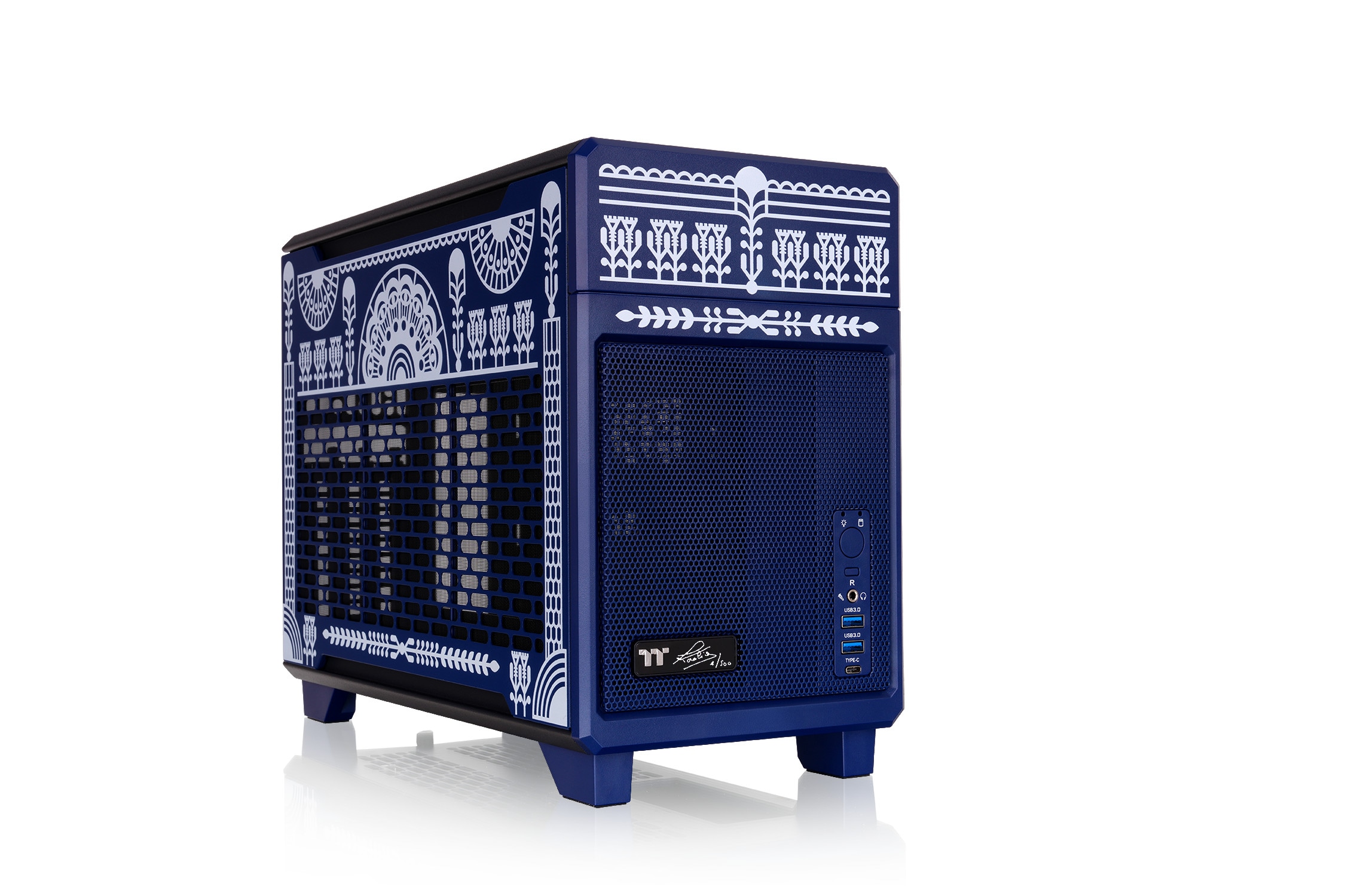 Thermaltake TR100 Gaming PC Gehäuse Mini-Tower Cobalt Blue