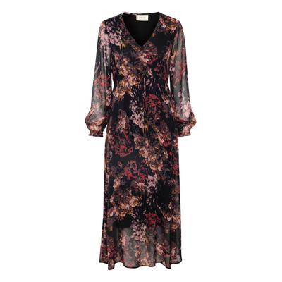 Midikleid CREAM "Kleid CRAnnu", Damen, Gr. 36, N-Gr, bunt (flower print), Obermaterial: 100% Viskose CV., Kleider Midikleid