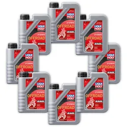 8x Motoröl LIQUI MOLY 3063 Motorbike 2T Synth Offroad Race 1 Liter