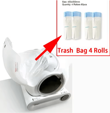 Inspire Picks Waterproof Silicone Cat Litter Mat For Cleaner Floors & Easy Maintenance trash Bag 4 Rolls