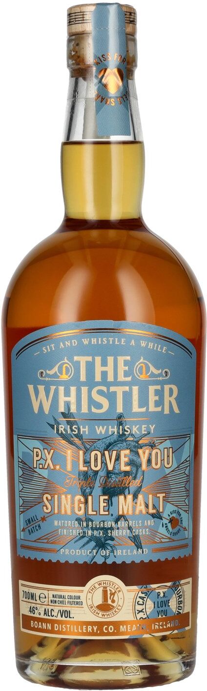 The Whistler Whiskey The Whistler Irish Whiskey P.X. I LOVE YOU Single Malt 46% Vol. 0,7l