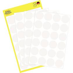Avery-Zweckform 3170 Markierungspunkte Etiketten Ø 18 mm Weiß 96 St. Permanent haftend Papier