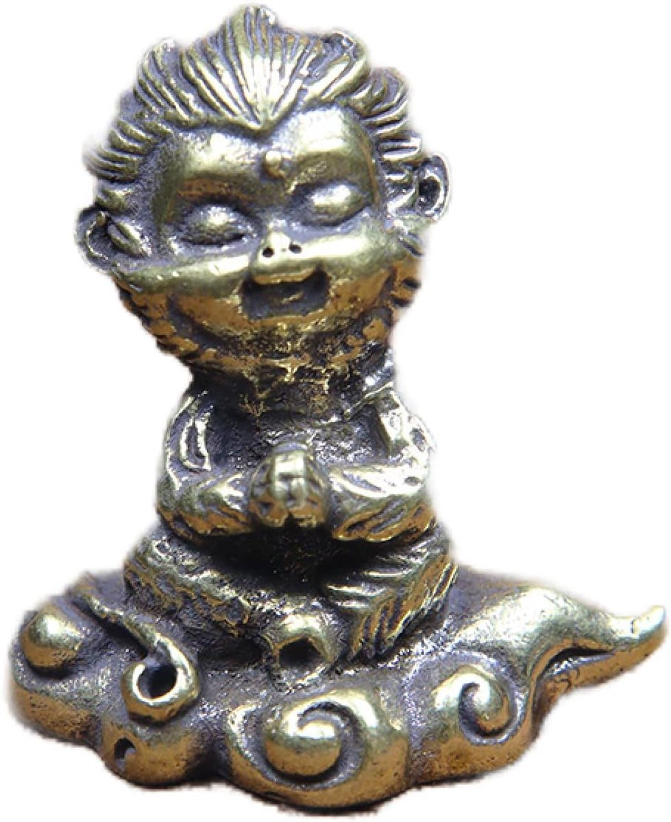 Miniatuur Beeldje Koperen Aap Antieke Imitatie Koper