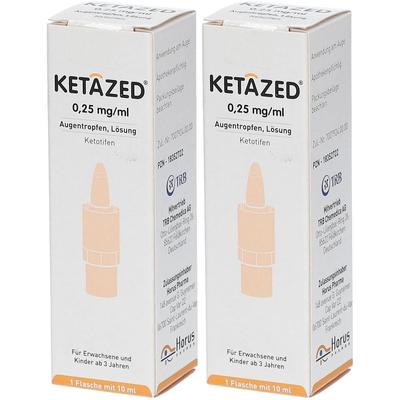 Ketazed 0,25 mg/ml Augentro.Lsg.unkonserviert 2x 2x1x10 ml Augentropfen