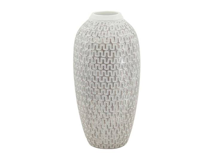 Vase Wave Weiß, Goldfarben B: 21 cm