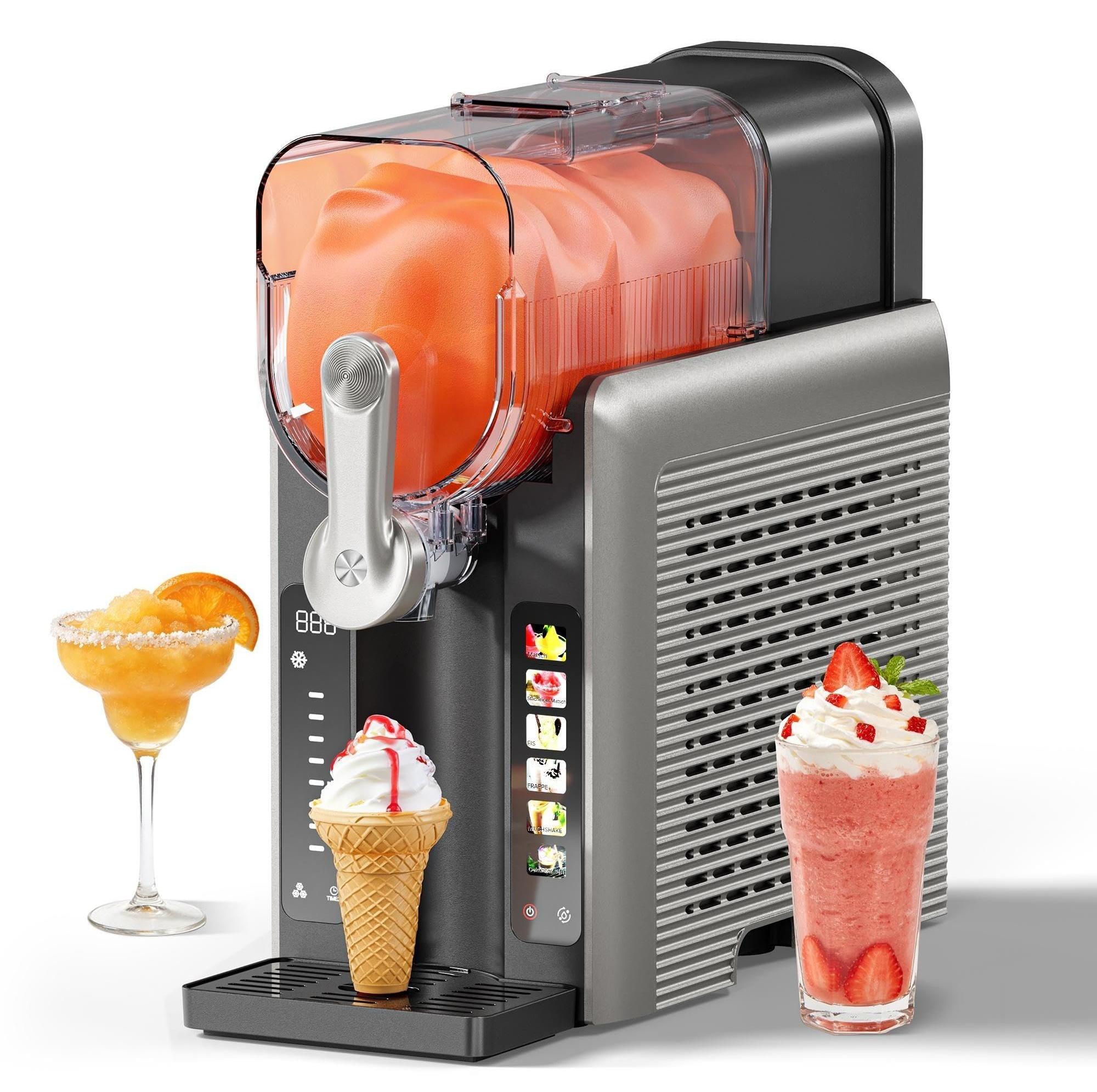 Slush-Maschine 2,6 l, 6 Modi, Edelstahl, Touch-Bedienung