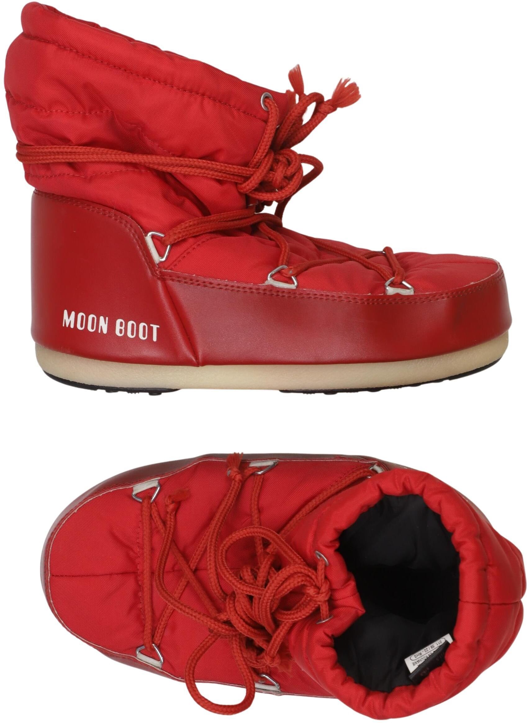 Moon Boot Damen Stiefelette, Rot, Gr. EU 39, Kunstleder - Second Hand