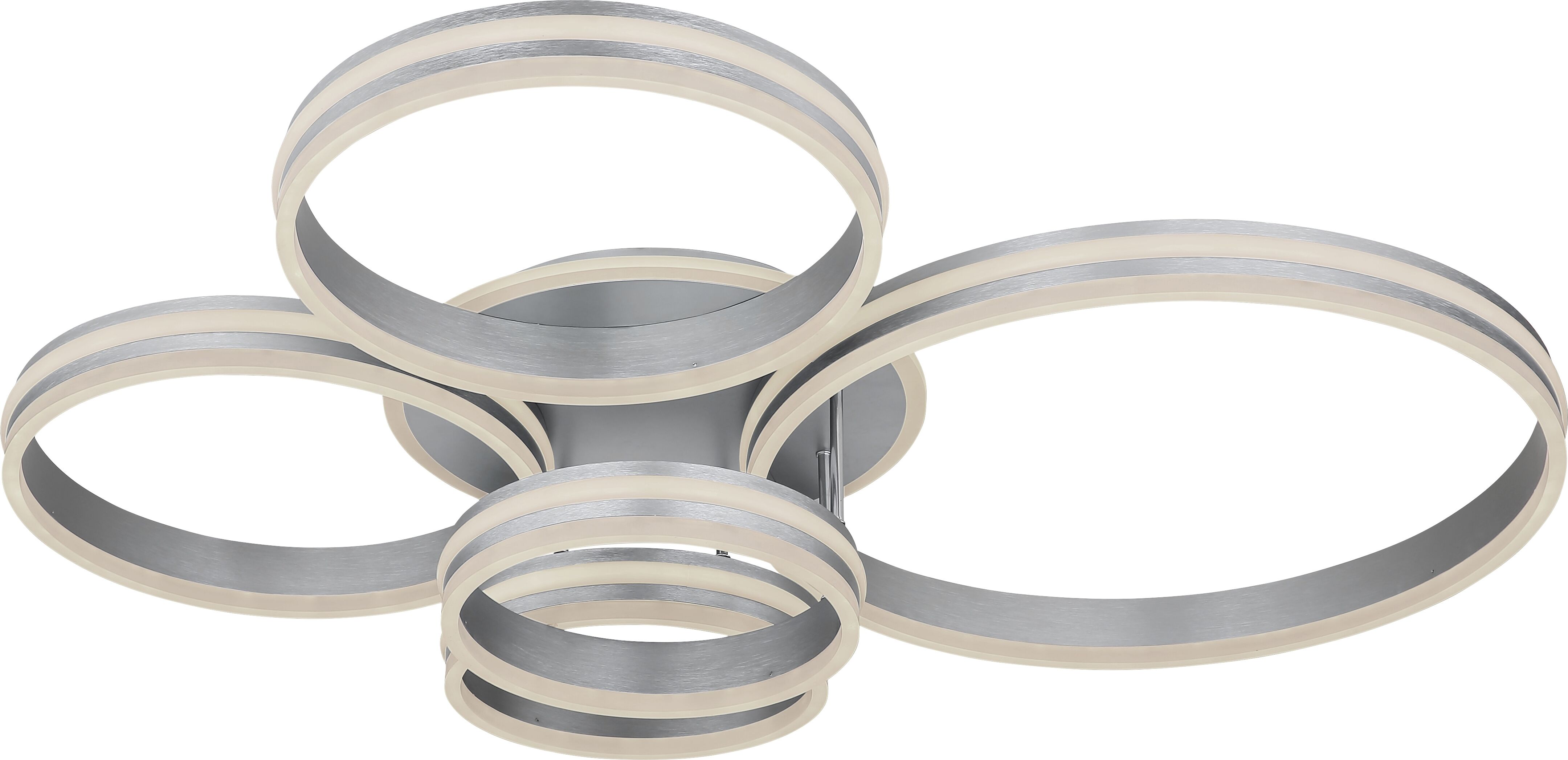 GLOBO LIGHTING LED Deckenleuchte "RUBIO", grau, Leuchten, Deckenlampe/Wohnzimmer/Schlafzimmer/modern, LED Deckenleuchte