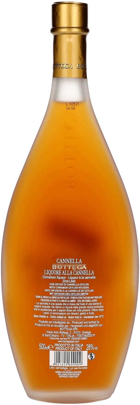 Bottega CANNELLA Ceylon Cinnamon Liqueur 28% Vol. 0,5l