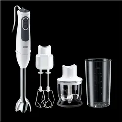 Braun MultiQuick 3 MQ3125, Stabmixer, Weiss, Grau