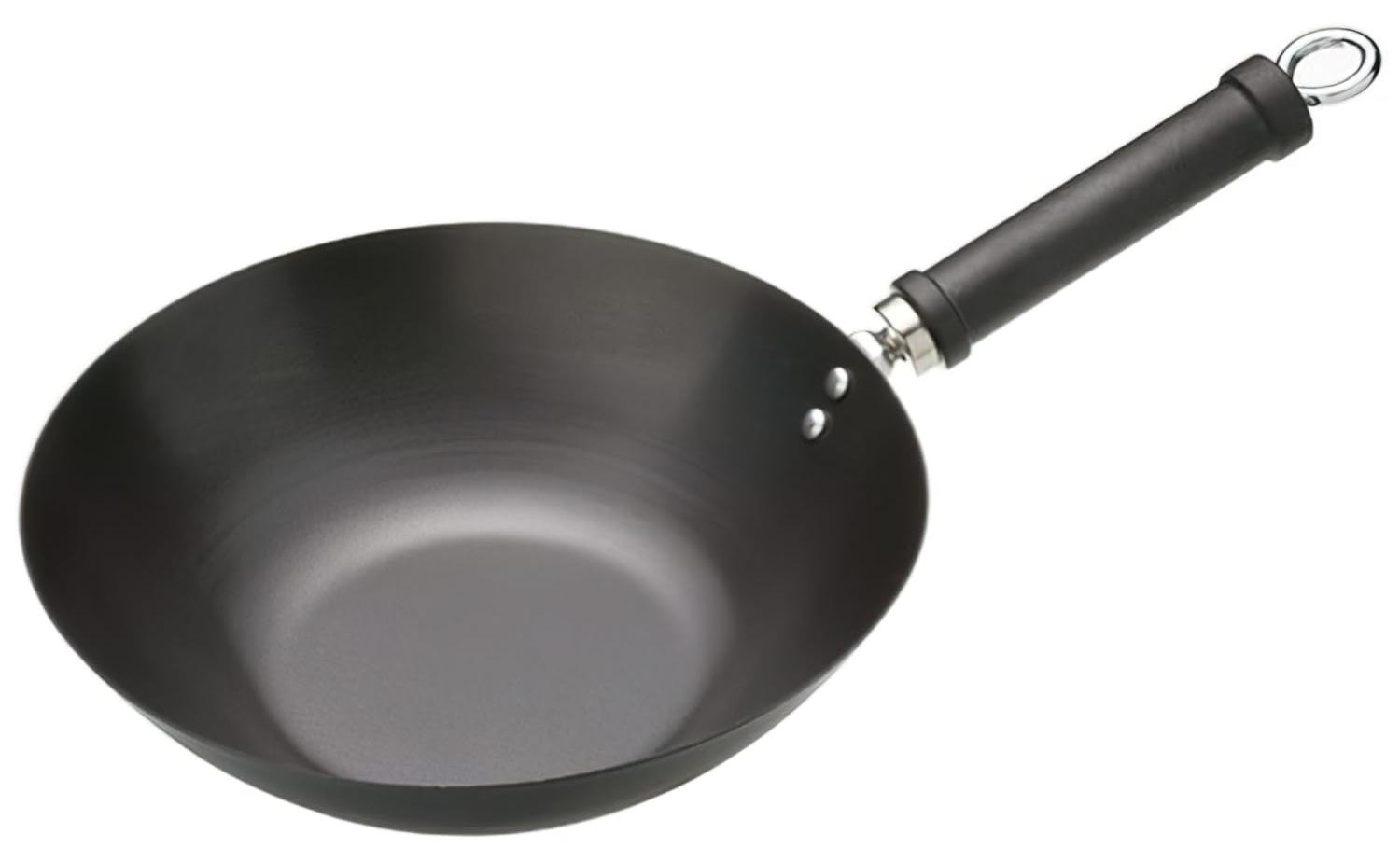 Dripio Wok met antiaanbaklaag, 26,5 cm, koolstofstaal, zwart