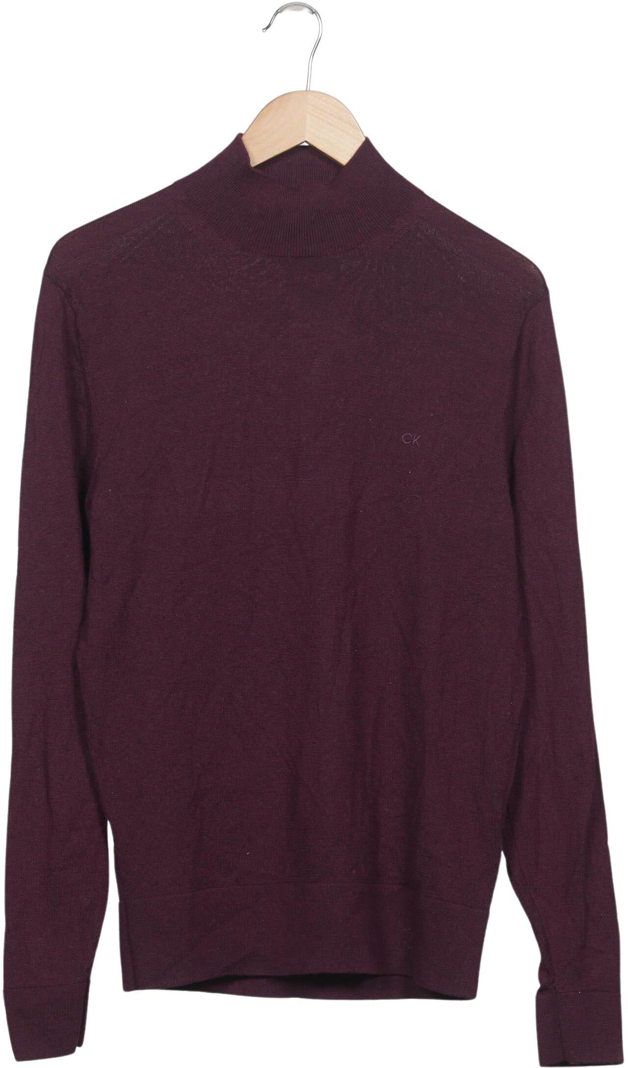 Calvin Klein Herren Pullover, Bordeaux, Gr. L, Wolle - Second Hand
