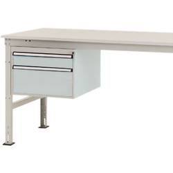 Manuflex ZB4564.7035 Gehäuse-Unterbau Stationär, Nutzhöhe 300 mm mit 2 Schubfächer. Für Tischtiefe 1200 mm