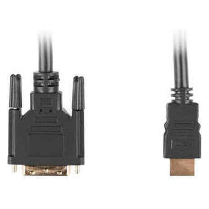 Lanberg CA-HDDV-10CC-0005-BK Videokabel-Adapter 0 5 m HDMI Typ A (Standard) DVI-D Schwarz (0.50 m) (CA-HDDV-10CC-0005-BK)