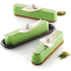 Silikomart Silikonform für Eclair, Backform, Weiss