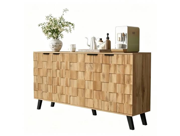 Buffet Salon à 4 Portes Meubles de Rangement Buffet de Salle à Manger avec cloison Meubles de Chambre à Coucher 160 5x35 5x78cm