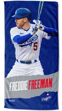 MLB Player Los Angeles Dodgers Freddie Freeman Printed Beach Towel - 30x60