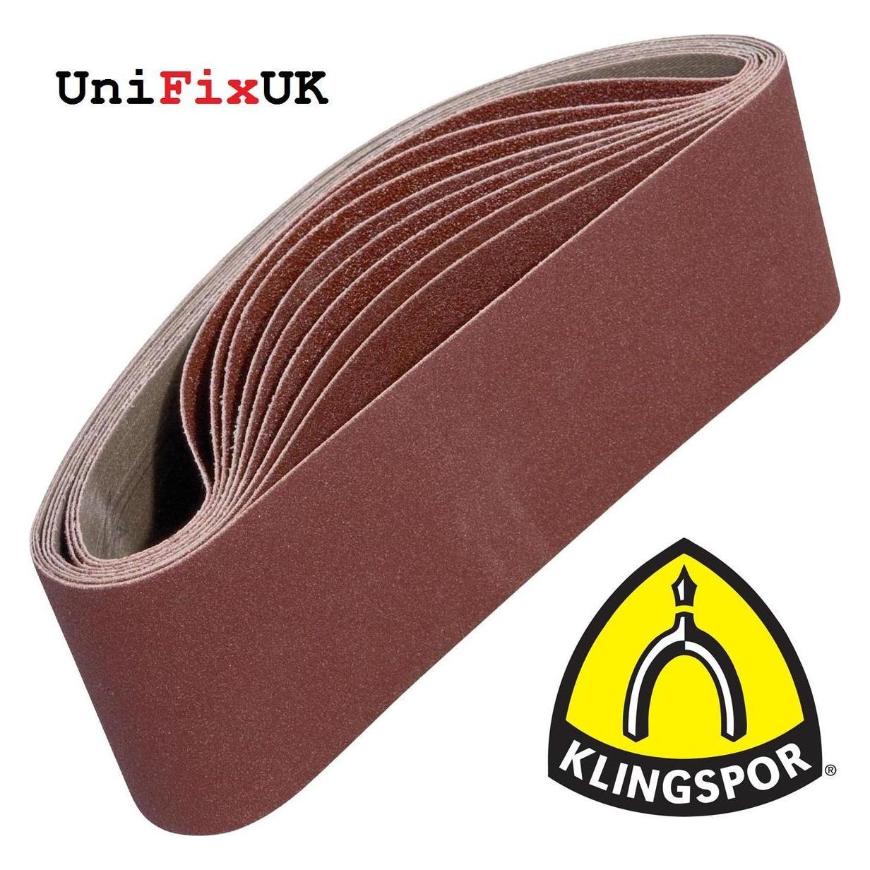 Klingspor 10 x Schleifbänder 75 x 533 mm (7,6 x 53,3 cm) LS307 X///Körnung 100/// (100) (268675)